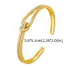 Crystal Knot Cuff Bangles Double Layer Rhinestone Bracelet Creative Exaggerated Bracelet  Party