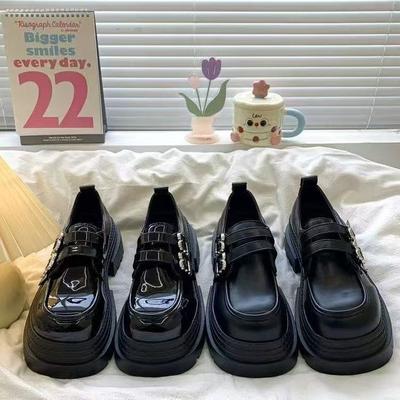 Ретро туфли-лодочки на толстом каблуке, платформа, Мэри Джейн, маленькие кожаные туфли, лоферы в британском стиле, женские, осенне-летние новые модели 2025 года