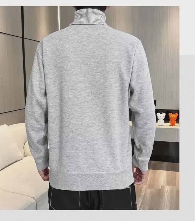 Модный мужской свитер с высоким воротником на осень/зиму 2023 г.