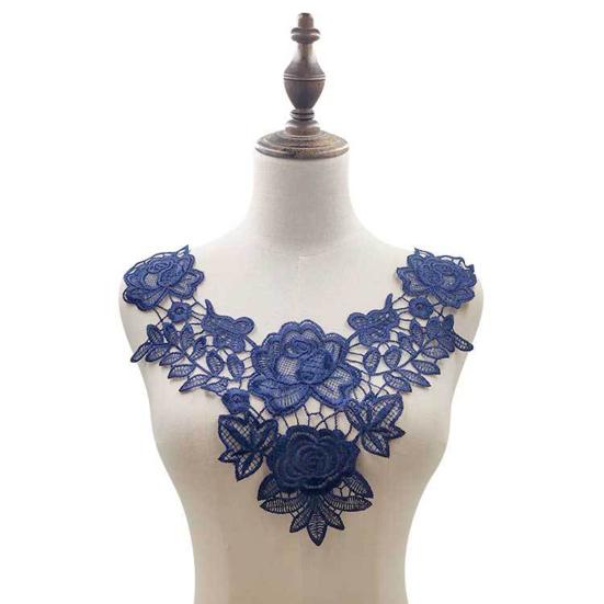 Embroidered Lace Collar for Women Trim Embroidered Applique Neckline Hollow Out Lace Collar