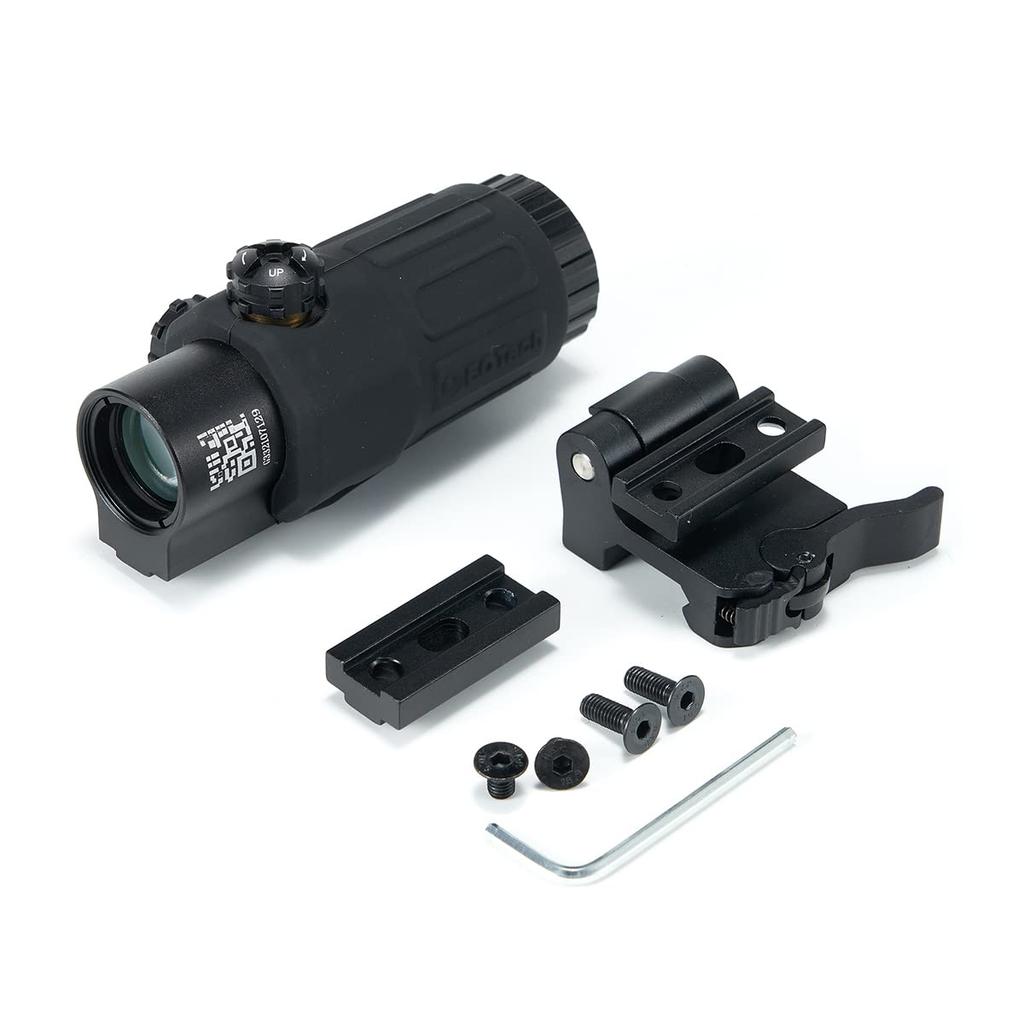 Увеличитель типа EO G33, 3D гравировка, реплика, черный, крепление EXPS STS, 3,25-кратный бустерный прицел-увеличитель (черный)