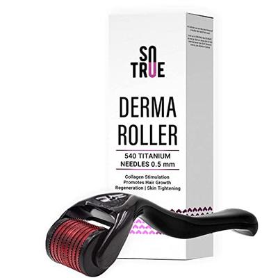 Sotrue Derma Roller для роста волос 0,5 мм с 540 титановыми иглами | Восстанавливает поврежденные волосы, активирует волосяные фолликулы | От выпадения и утолщения волос
