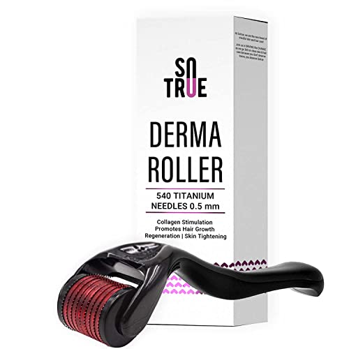 Sotrue Derma Roller For Hair Growth 0.5 Mm with 540 Titanium Needles | Repairs Damaged Hair, Activates Hair Follicles |For Hair Fall & Hair Thickening