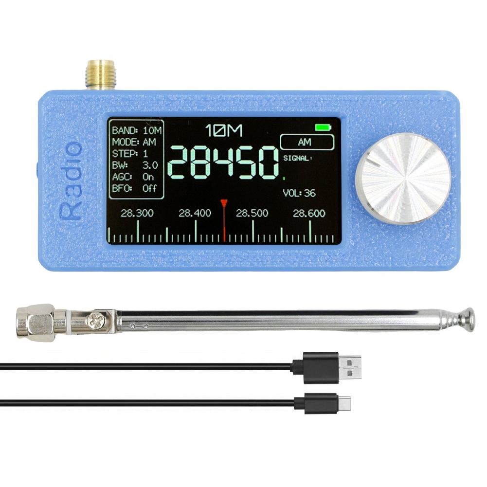 SI4732 0.5-108mhz All Band Radio Receiver LSB USB AM FM FM/AM Radio W/ Antenna 1.9inch IPS Screen HF SW MW VHF Pocket Mini Radio
