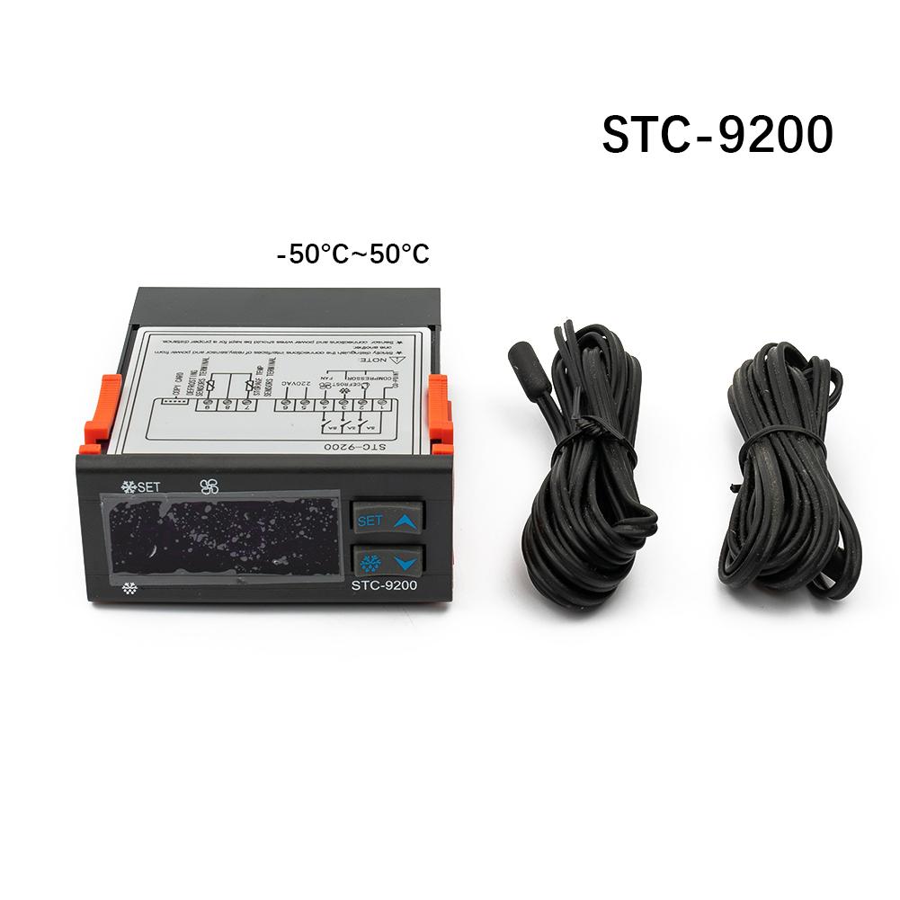 Цифровой терморегулятор AC 220V STC9200 для эффективного управления температурой с двойными датчиками и функцией разморозки