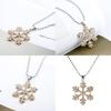 Frozen Water Crystal Pendant Necklace With Sparkling Snowflake Design For Women