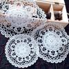 Кружевная вышивка Кружевная подставка Белая подставка под кофе Настольная подставка под чашку Свадебный банкетный декор
