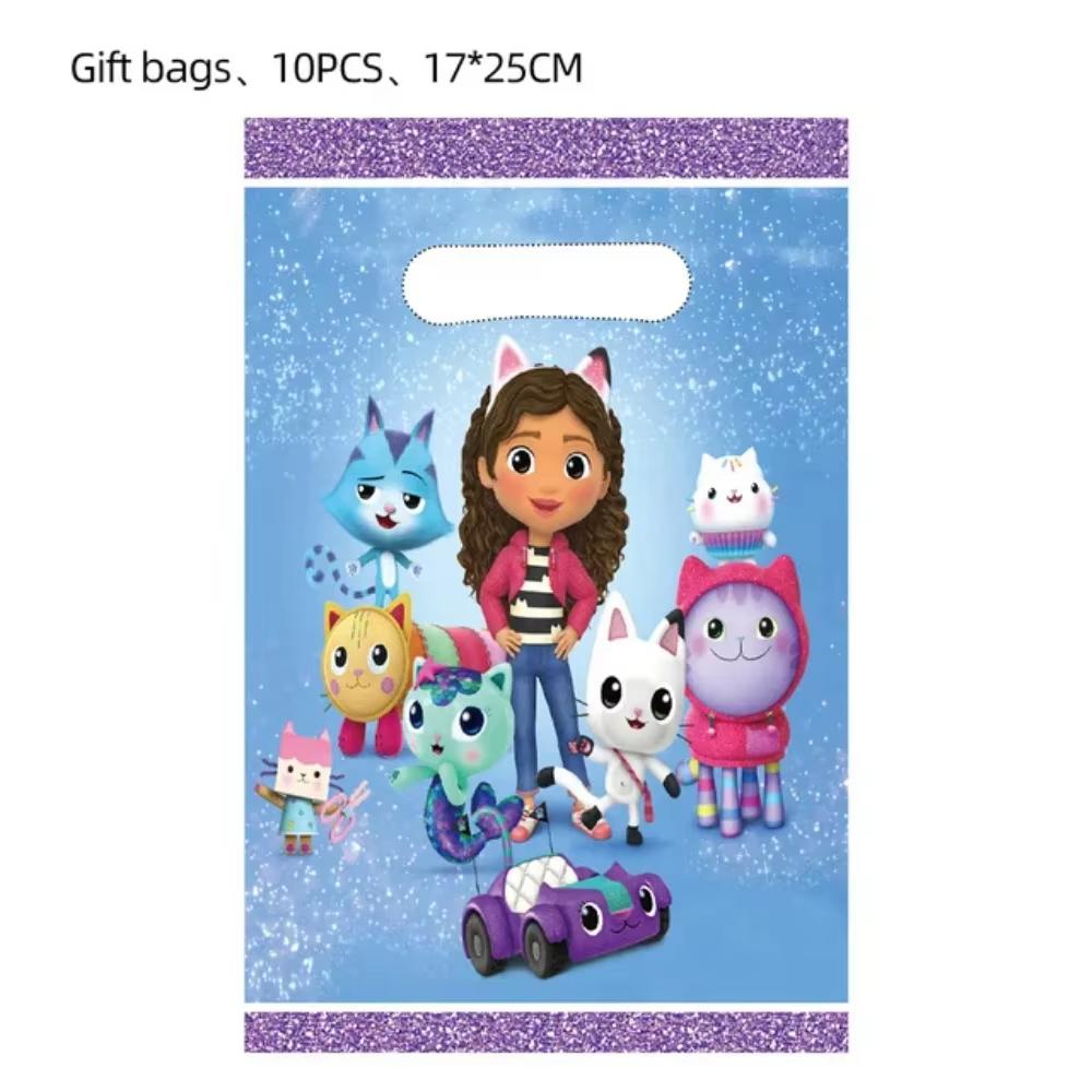 Gabby Dollhouse Birthday Party Favors Gabby Bracelets Stikers Cake Topper Balloons Classroom Rewards Party Pinata Fillers Gifts
