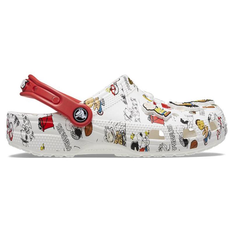 Peanuts x Crocs Антискользящие Классические Клоги Унисекс Белые