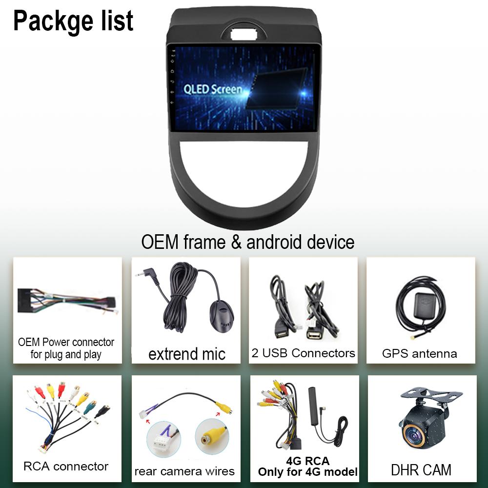 Android Для Kia Soul 1 AM 2008 - 2011 Автомагнитола Сенсорный QLED Экран Мультимедийная Навигация Радио Видео Carplay WIFI DVD DSP BT