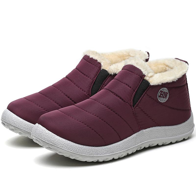 Модные женские сапоги женские зимние сапоги для снега Botas Mujer ботильоны без застежек с мехом зимняя обувь женские теплые короткие сапоги черные