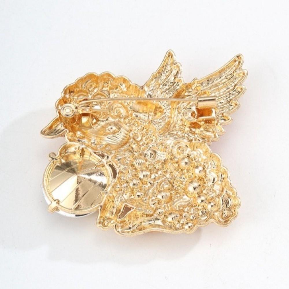Rhinestone Goat Lapel Pin Enamel Animal Brooch Christmas Sheep Lamb Brooch Party
