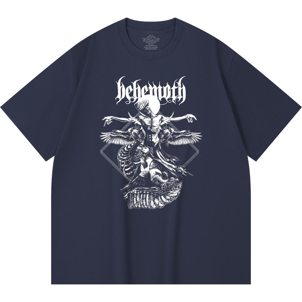 Хлопковая футболка плотностью 230 г/м² 100% Хлопок Heavy Metal Футболка с принтом рок-группы Популярная музыка Унисекс Тяжелая хлопковая футболка