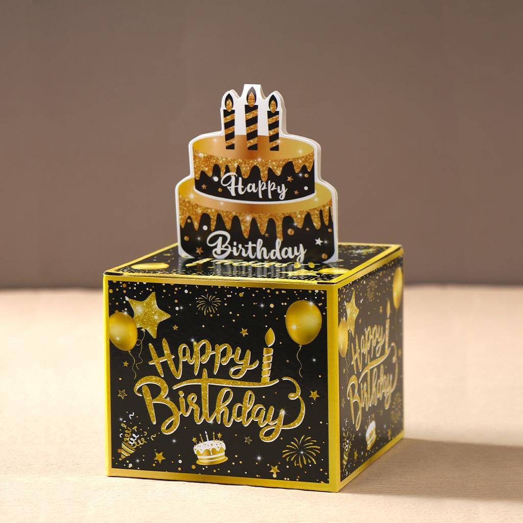 32 шт./1 комплект, сюрприз, подарочная коробка, украшение на день рождения, дети, взрослые, с днем рождения, черная золотая коробка-сюрприз, украшение на детский душ