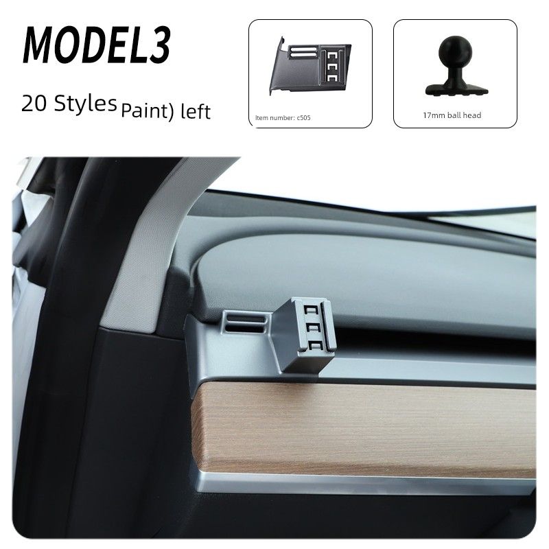 Tesla Model3/Y/S/X Mobile Phone Car Holder, Dedicated for the Vehicle, with Wireless Charging and Navigation Support