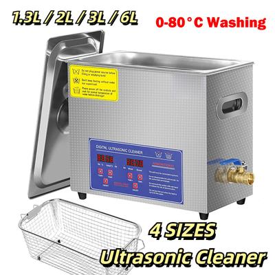1.3L 2L 3L 6L Ультразвуковой очиститель Ультразвуковая чистящая машина с подогревом Профессиональная бытовая коммерческий ультразвуковой очиститель