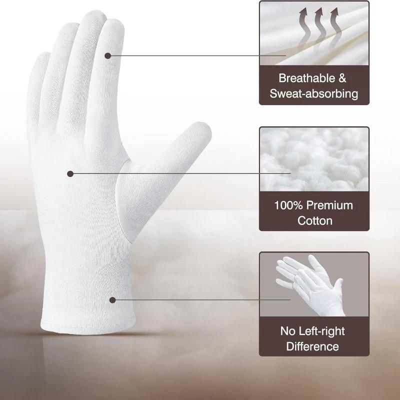 White Work Gloves for Precision Etiquette Inspections and Effective Household Cleaning Tools