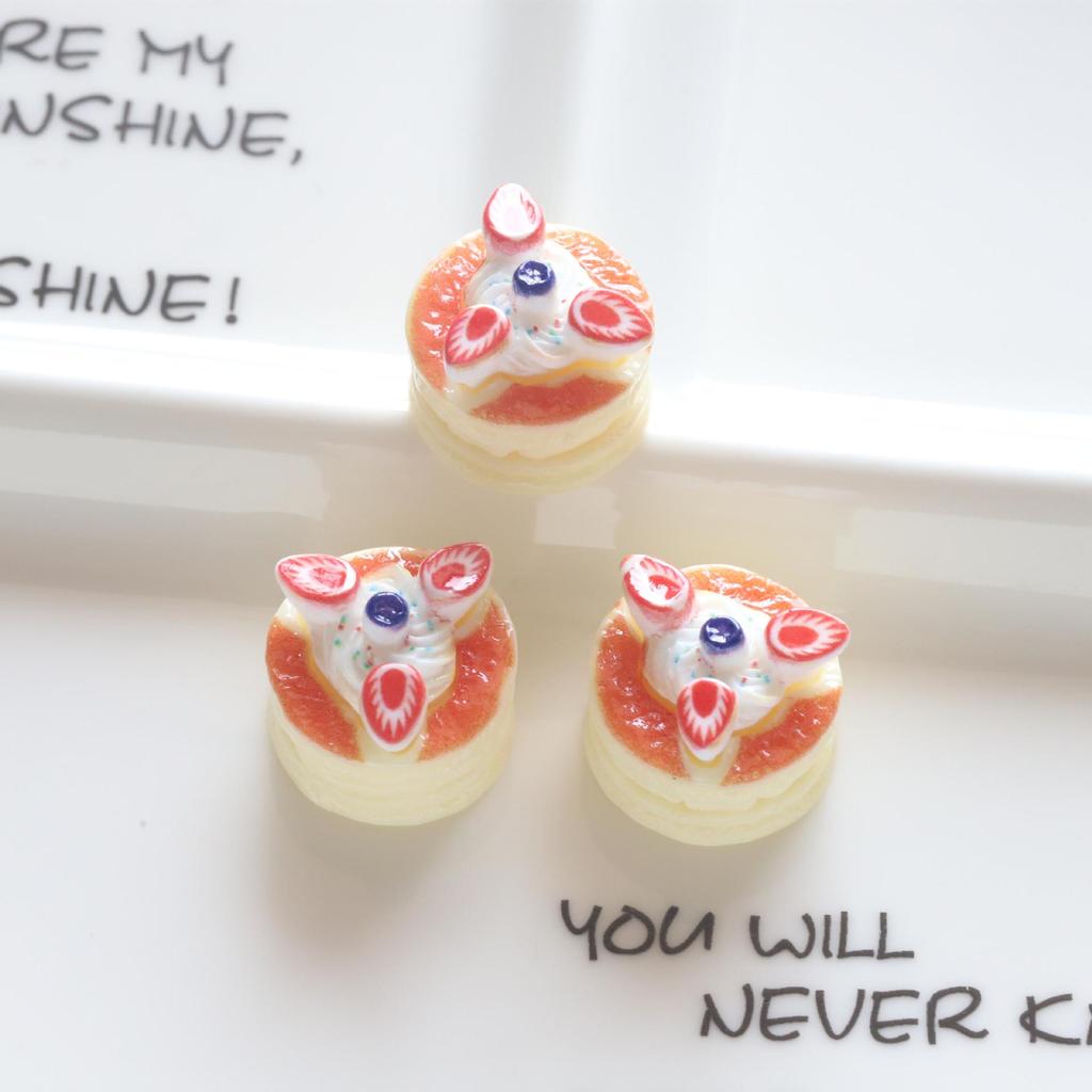 DIY Purple Sweet Potato Rice Ball Resin Toy Cake with Cream Glue Accessories