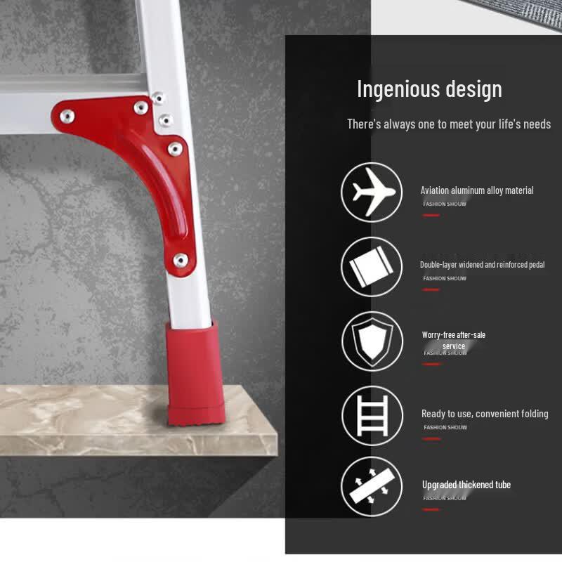 Heavy-Duty Aluminum Alloy A-Frame Ladder