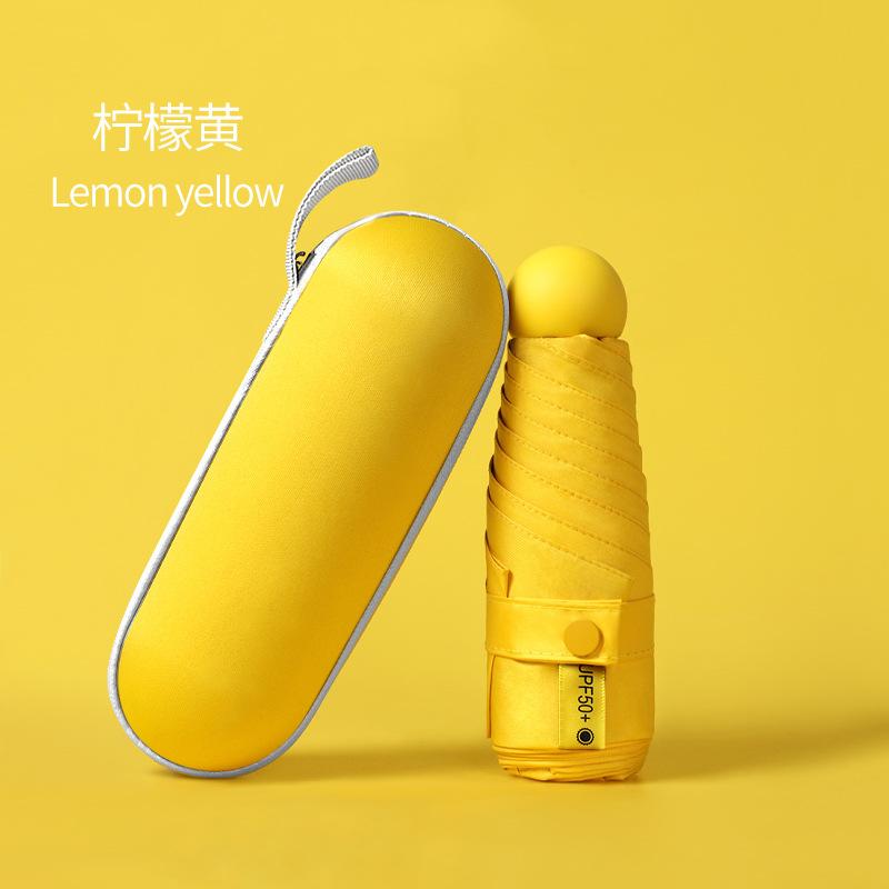 Маленький свежий 6-спицевый виниловый зонт от солнца с защитой от УФ-лучей, солнцезащитный зонт, персонализированный креативный зонт