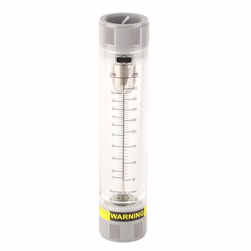 LZM‑40G Tube Type Acrylic Plexiglass Liquid Flowmeter Internal Thread G1‑1 2  Or BSP 10‑100GPM