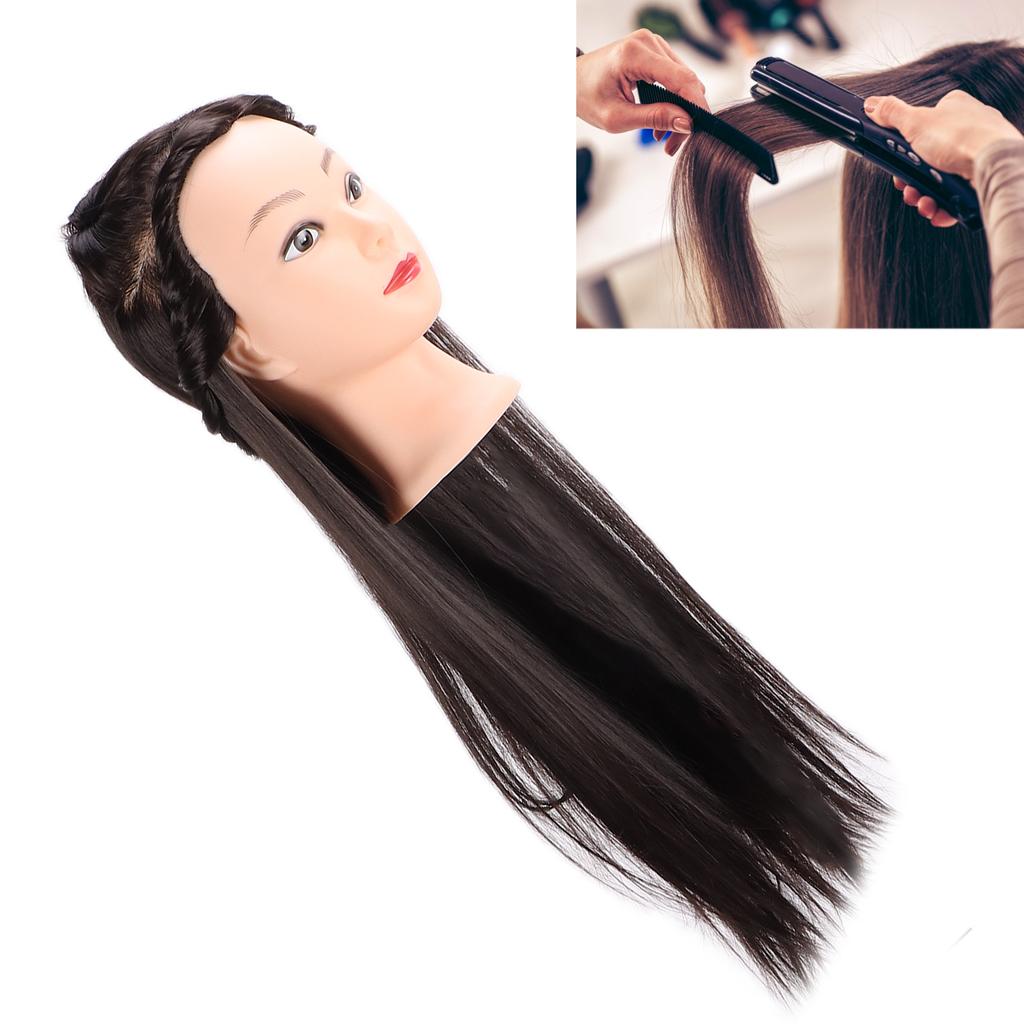 Манекен с длинными волосами, профессиональный парикмахер, практика укладки волос, обучающие куклы для сала