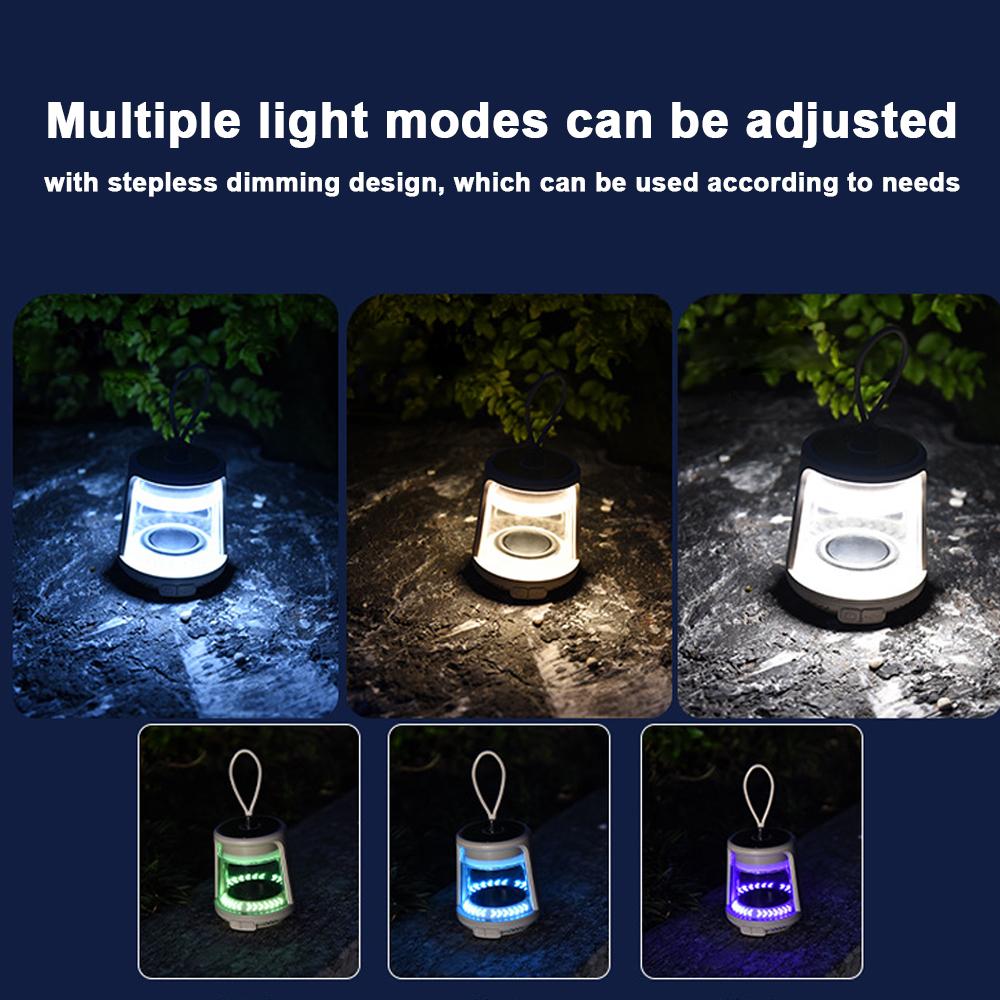 Многофункциональный походный светильник, уличный портативный ручной фонарь, лампа для палатки двойного назначения, динамик BT, USB