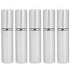 Aluminum Refillable Perfume Spray Bottle Portable Empty Perfume Atomizer 10ml X 5pcsSilver