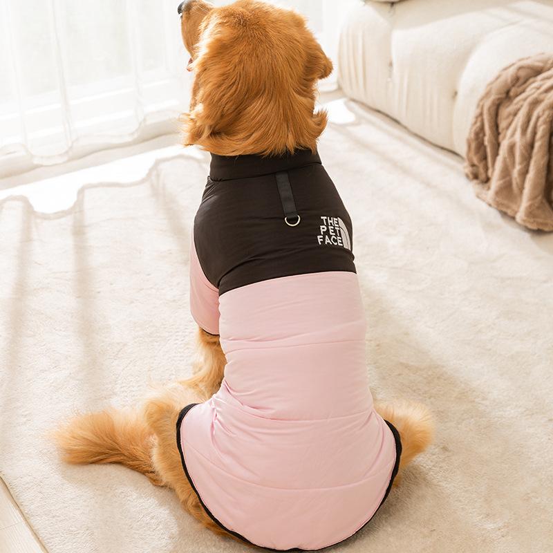 Золотистый ретривер Бордер-овчарка Осень и Зима Теплая Маленькая Средняя и Большая Собака Одежда для Собак Повседневная Тедди Двуногая Хлопковая Одежда Одежда для Питомцев