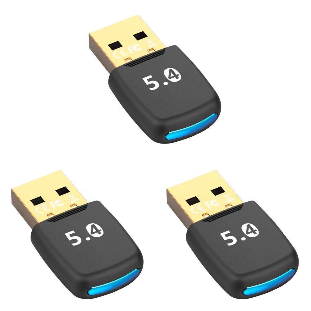 3/5Pcs USB Bluetooth-Compatible 5.4 Adapter Audio Transmitter Receiver Driver Free Wireless BT 5.4 Dongle Adapter for PC Laptop