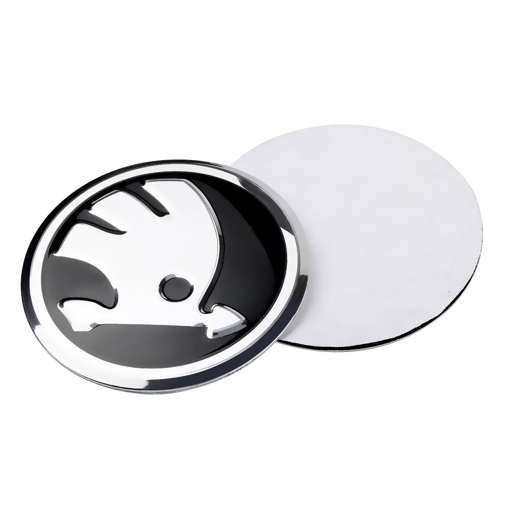 AAAAQ1 4Pcs Car Emblem Wheel Hub Center Cap Stickers Center Cover For Skoda Kodiaq Octavia Fabia Karoq Enyaq Kamiq Superb Scala Rapid 3