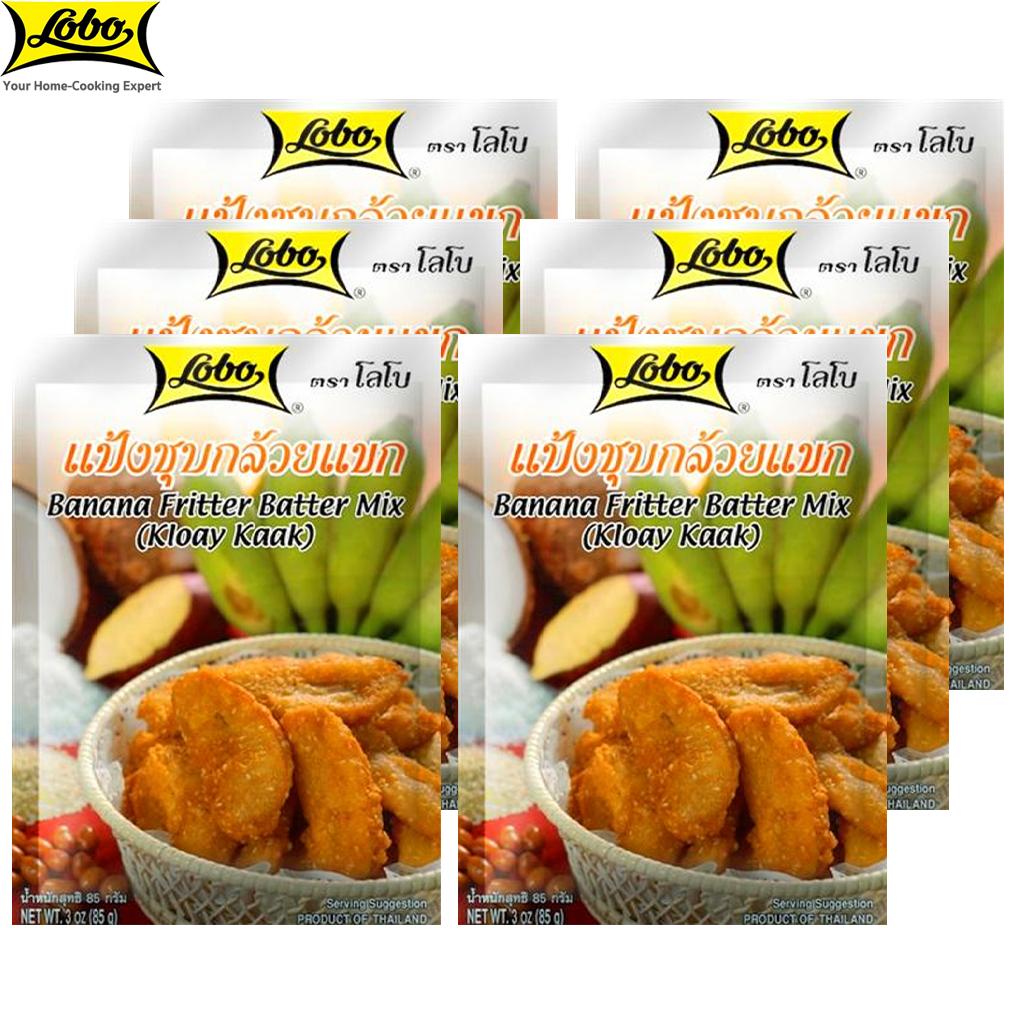 Lobo Смесь для приготовления банановых оладий (Клоай Каак), Без добавления консервантов и искусственных красителей / на 3-4 порции, Тайская закуска, 85 г
