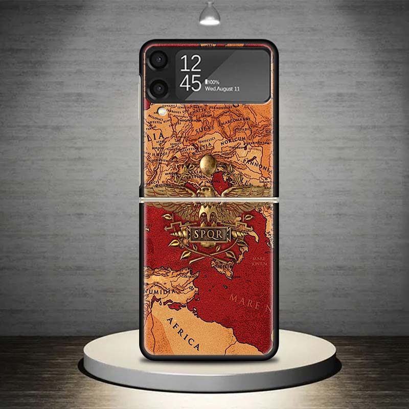 SPQR Римская Императорская Легионv Чехол для Телефона для Samsung Galaxy Z Flip 7 6 5 4 3 5G Ударопрочный Чехол Z Flip7 Flip6 ZFlip5 Flip3 Flip4
