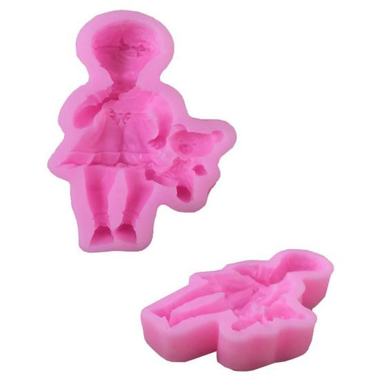 Пищевая силиконовая 3D форма для торта для маленьких девочек и мальчиков, форма для помадки, инструмент для выпечки «сделай сам»