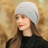 Новая женская зимняя шапка, уличная модная теплая шапка-бини для женщин, повседневная вязаная шапка с жемчужным украшением
