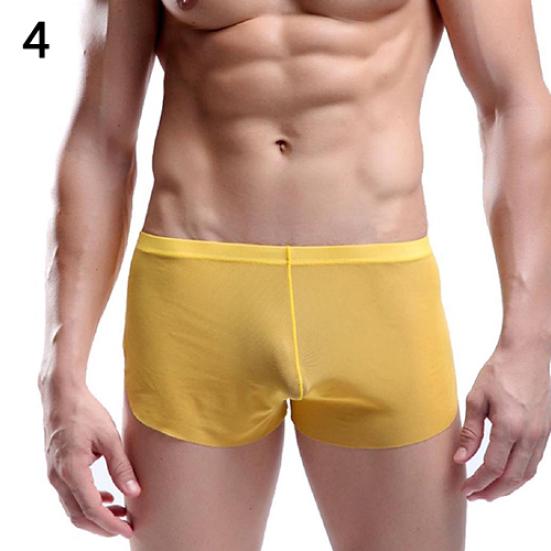 Men's Fashion Comfortable Transparent Sexy Sports Shorts Boxer Briefs Underwear