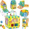UQTOO Bead Baby Building Matching Educational Early Fingertip Musical 3D Activity Cube Coaster, Looping, Дети, Игрушка, Блоки, Многофункциональный,