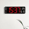 13" Large Display Digital Clock, 2-in-1 Tabletop & Wall Mount, Temperature, Day of Week, Multiple Alarms, Minimalist Living Room Clock, 6629