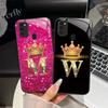 For Samsung M21 M31 M21S M31S Case Fashion Letters Hard Tempered Glass Back Covers For Samsung Galaxy M30s M 31 M 21 Phone Shell