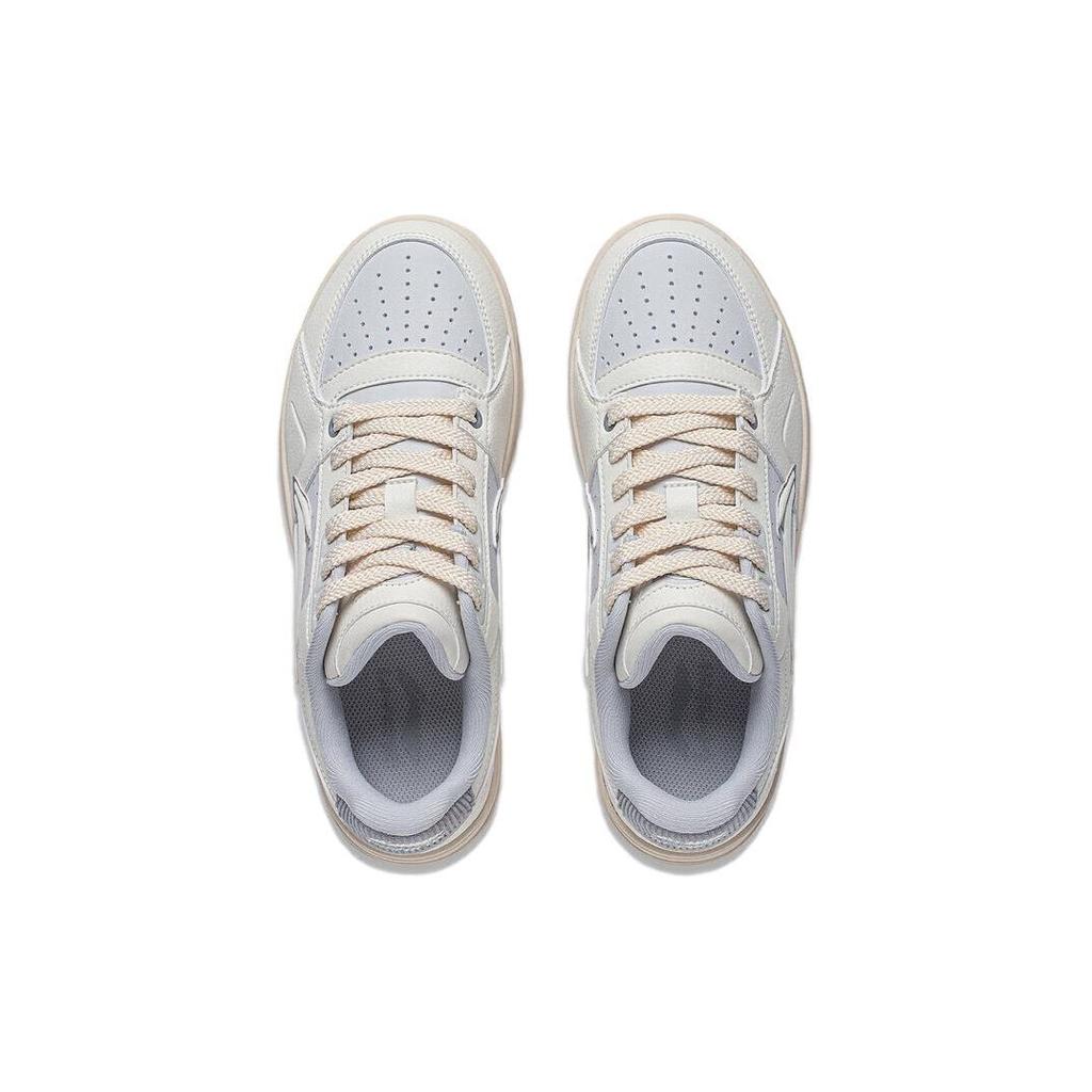 Li Ning Tian Ji 2.0 удобные нескользящие дышащие низкие кроссовки для скейтбординга женские кроссовки белые серые AGCT292-2