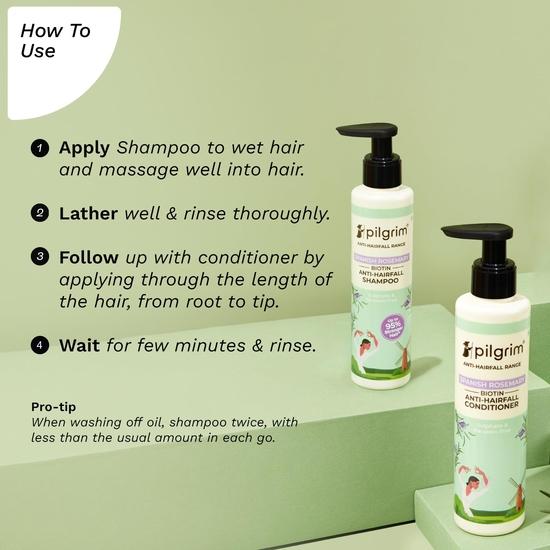 Шампунь и кондиционер против выпадения волос Pilgrim Spanish Rosemary & Biotin (200 мл х 2)