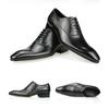 Модная черная обувь Оксфорды для мужчин Роскошная деловая вечеринка банкет Повседневная Ретро Натуральная кожа Шнуровка Ручная работа Свадебная обувь
