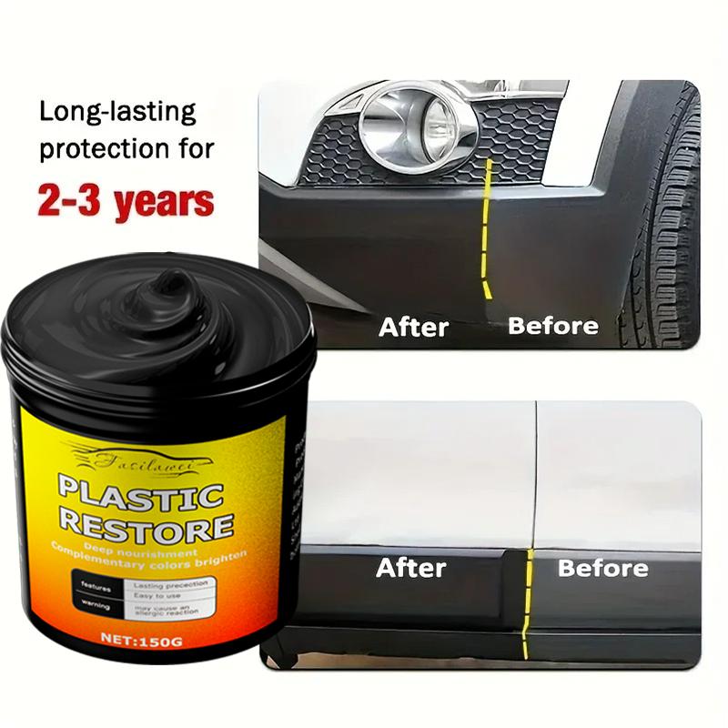 Car Bumper Repair Paste - restores artificial leather with plastic, enhances black effect, car polishing with refurb coating