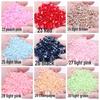 8mm Flat-Bottom Half-Round Imitation Pearls Beads, 100-Pack - DIY Rhinestone Mobile Case Accessories