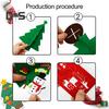 Felt Christmas Tree Mini Xmas Desktop Figurine DIY Tree Set with Santa Snowflake Cane Accessories for Toddlers