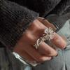 1pc The Cut-out Lines Are Irregular Firework Silver Rings for Women Couples With Unique Design Sense Classic Party Jewelry Accessories Gift