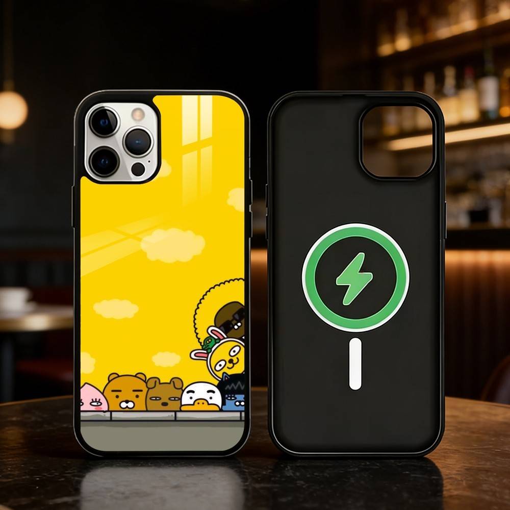 K-Kakao Friends Phone Case For iPhone 17 16 15 14 13 12 Pro Max Plus for Mirror Wireless Magnetic Cover