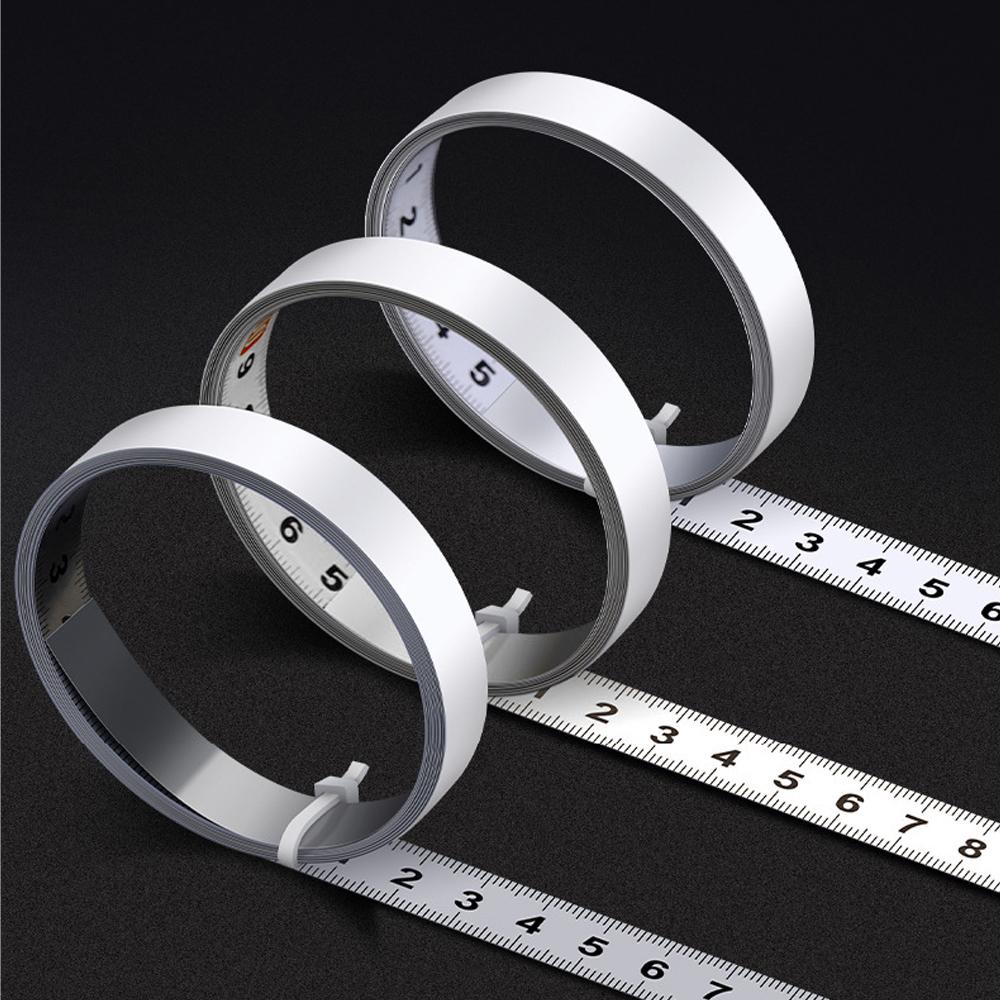 3/2/1M Self-Adhesive Measuring Tape Stainless Steel 16mm Width Metal Tape Measure for Miter Track Router Table Saw Ruler