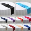 Solid Color Wedding Reception Venue Party Banquet Event Table Runner Decoration