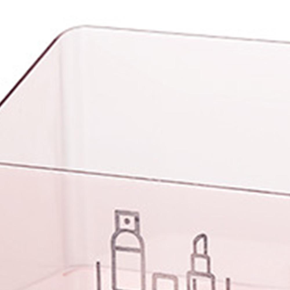 Rectangular Mirror Cabinet PS Cosmetic Makeup Organizer Jewelry Organizer Desk Storage Box Desktop